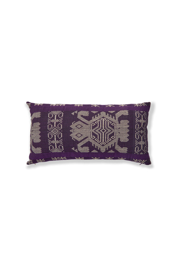 Handmade pattern pillow - Pillow 55x25 cm I Purple Combo    1 - Rabens Saloner - DK