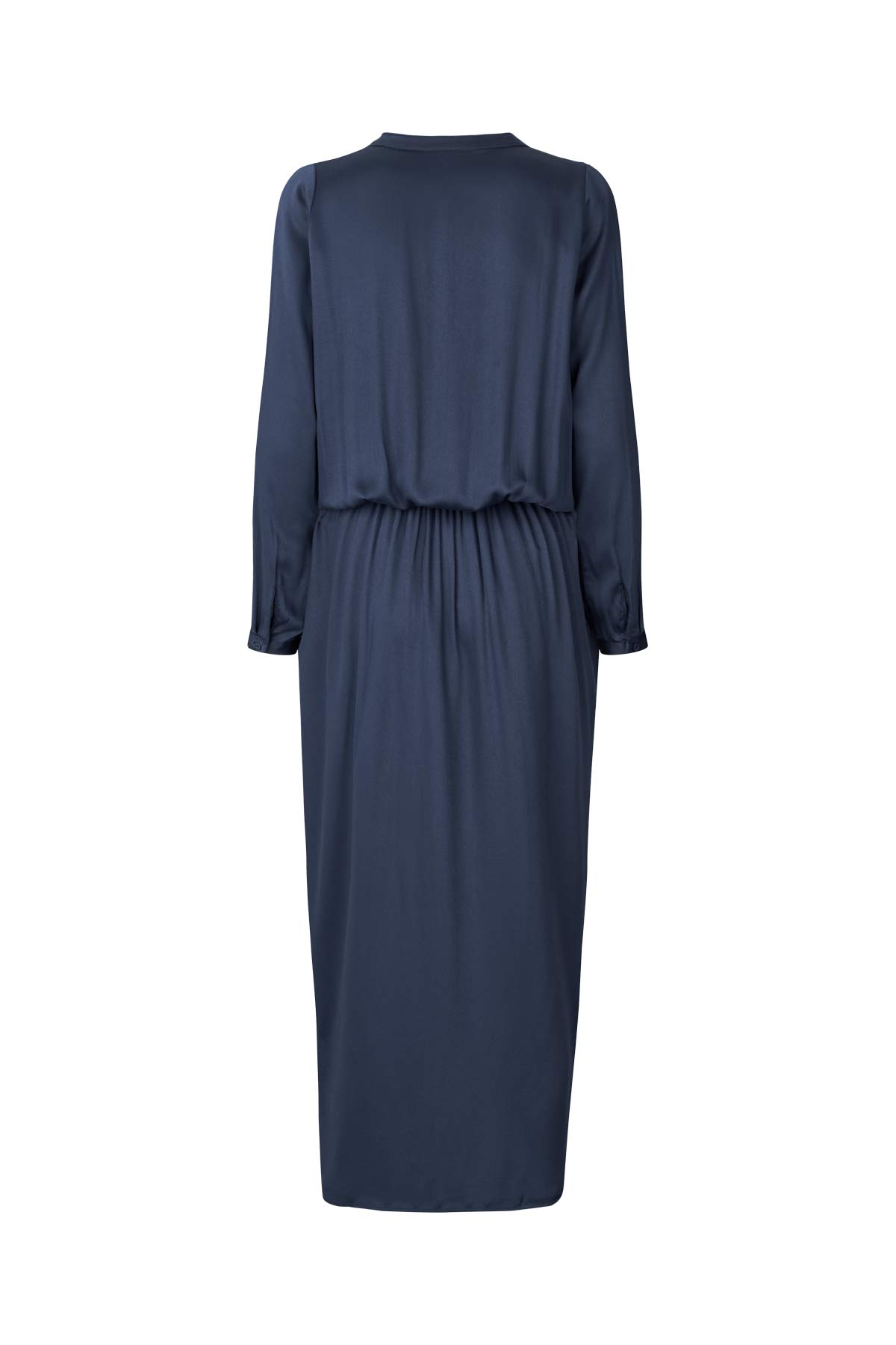 Vera - Solid wrap over dress L/S I Navy Blue 4 - Rabens Saloner - DK