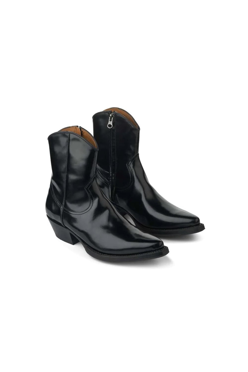 Erla - Western zip boot I Black 3 - Rabens Saloner - DK