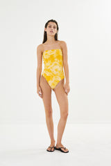 Layla - Nebula swim open back swimsuit I Sunflower combo    1 - Rabens Saloner - DK