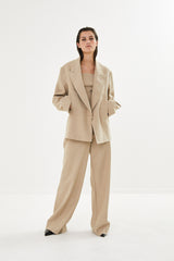 Julla - Easy tailoring pant I Biscuit    5 - Rabens Saloner - DK