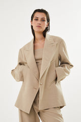 Loza - Easy tailoring jacket I Biscuit    1 - Rabens Saloner - DK