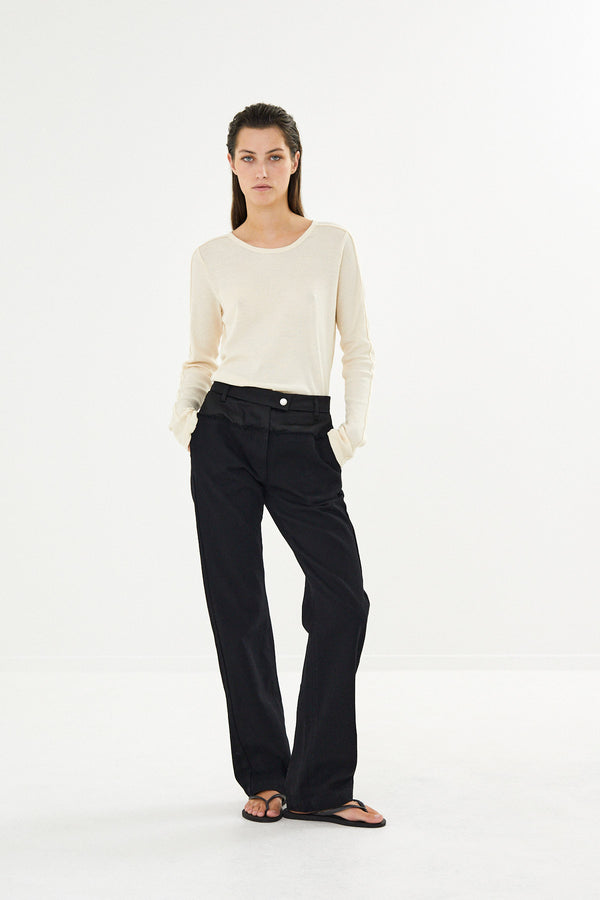 Pawa - Duo canvas pant I Black    1 - Rabens Saloner - DK