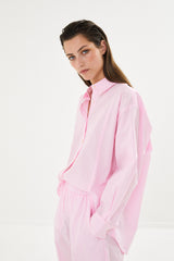 Lorna - Poplin bib front shirt I Moon    4 - Rabens Saloner - DK