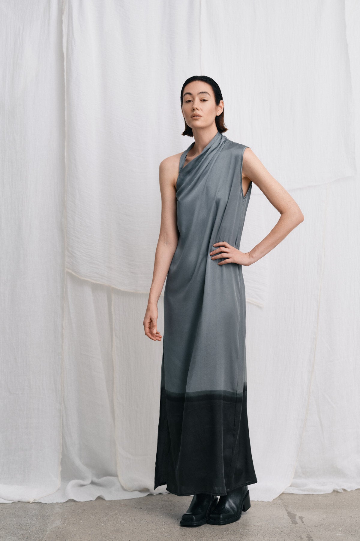 Madia - Horizon dress I Grey/black 7 - Rabens Saloner - DK