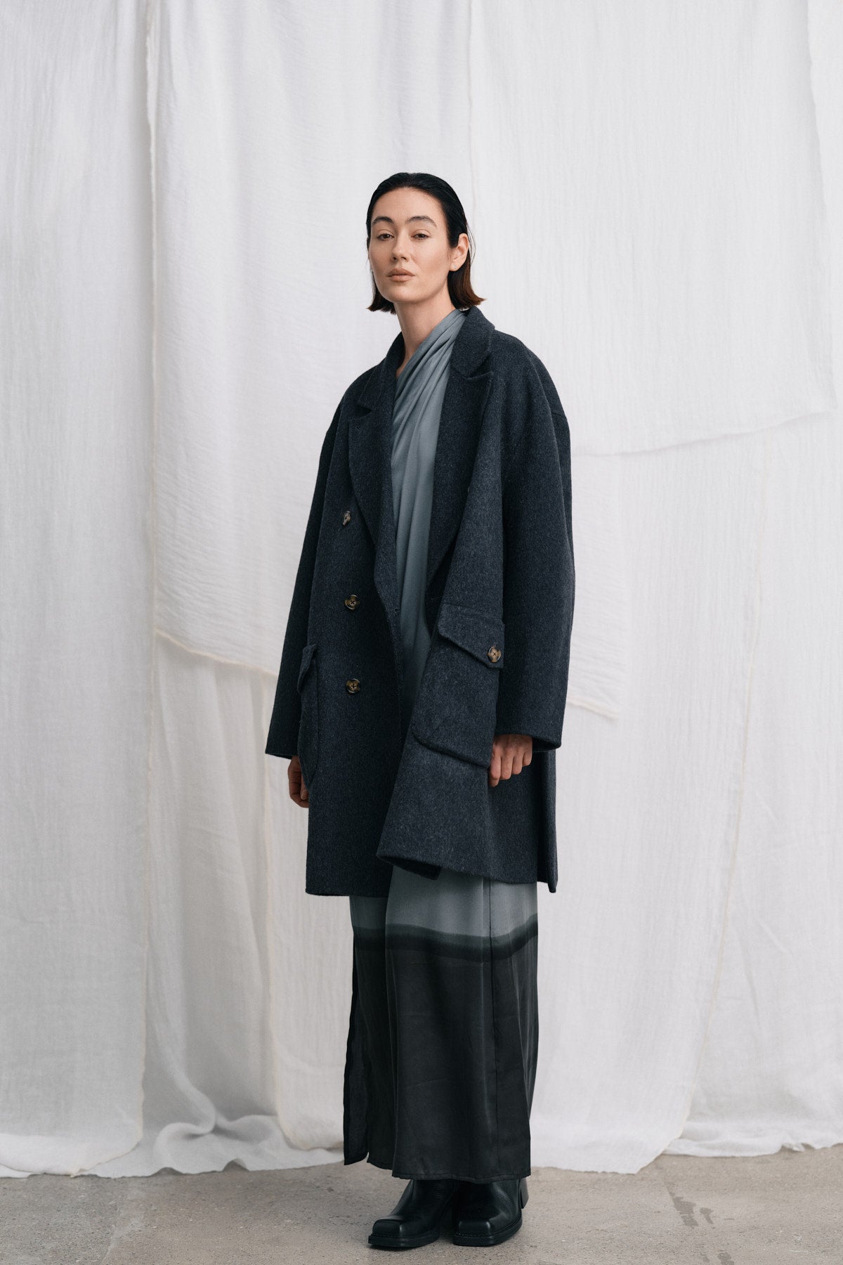 Madia - Horizon dress I Grey/black 8 - Rabens Saloner - DK