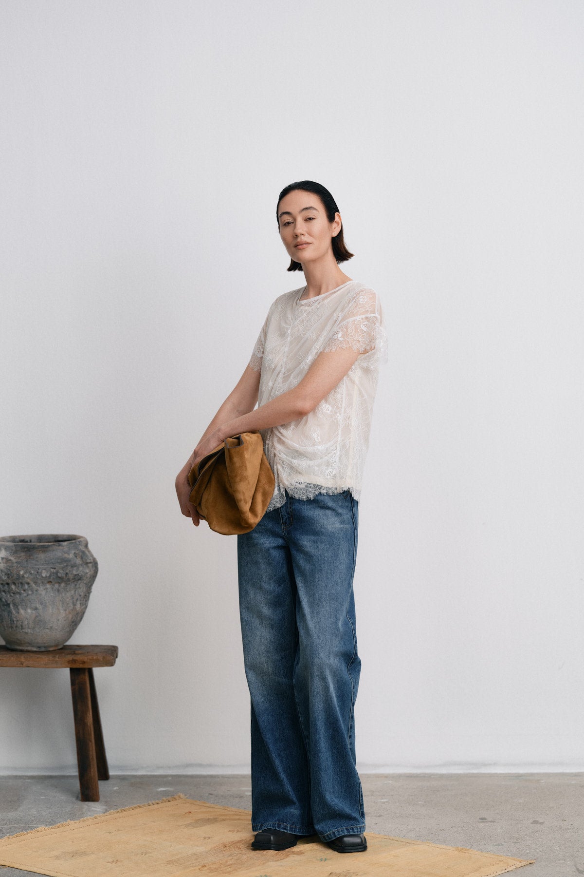 Dalia - Denim retro fit pants I Dark indigo 6 - Rabens Saloner - DK