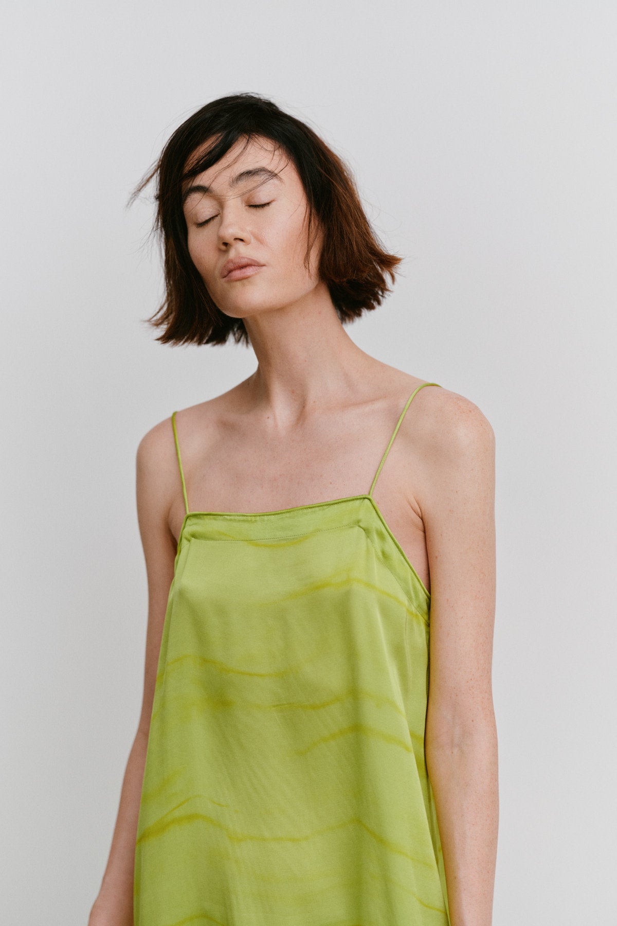 Laurentine - Chartreuse camisole dress I Chartreuse 4 - Rabens Saloner - DK