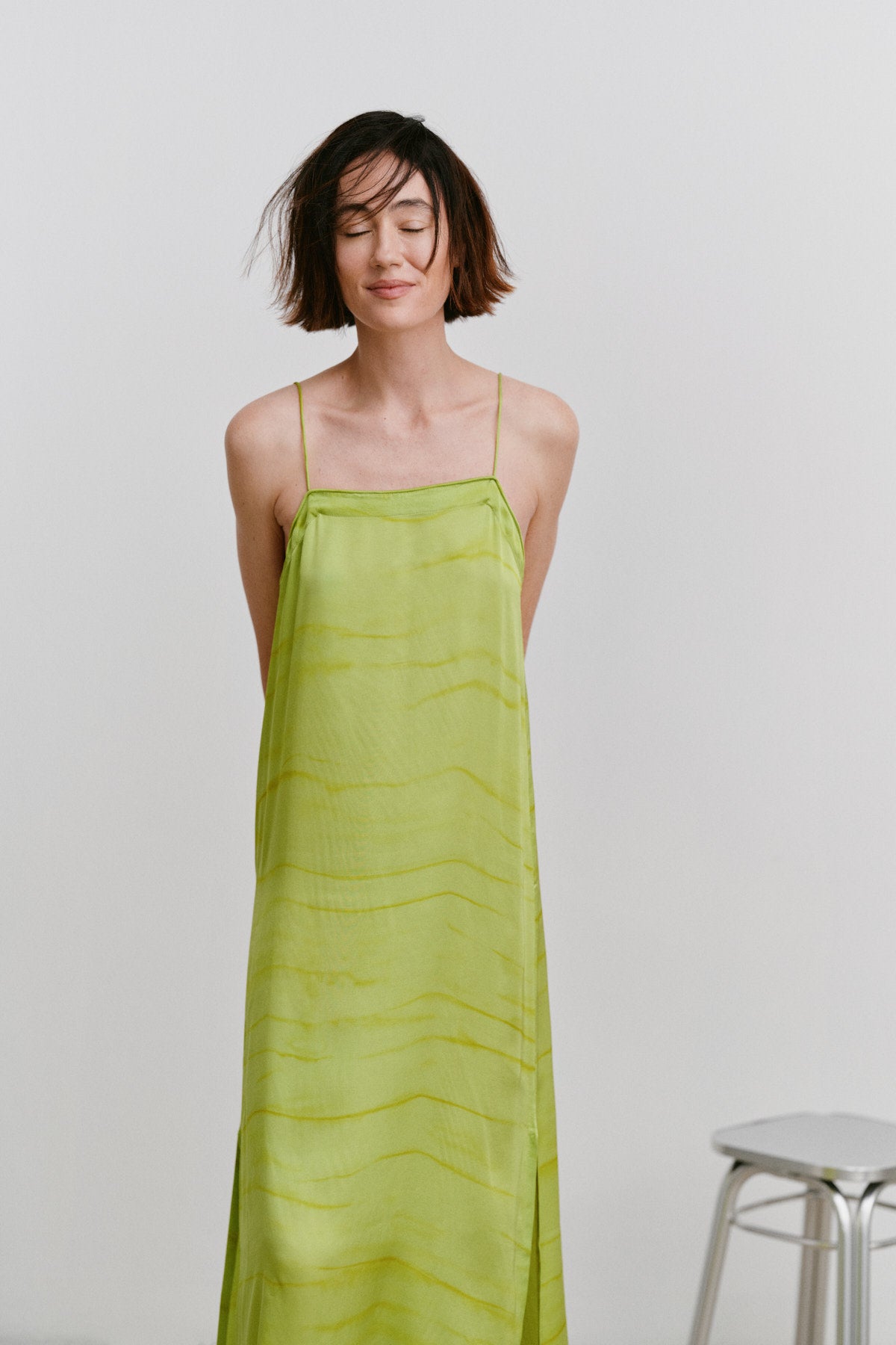 Laurentine - Chartreuse camisole dress I Chartreuse 3 - Rabens Saloner - DK