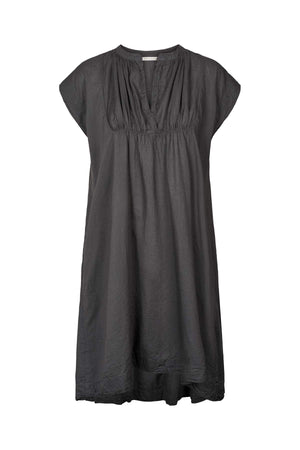 Lotti - Cotton short dress I Dark slate Dark slate XS  3 - Rabens Saloner - DK