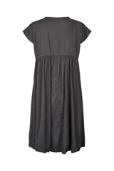 Lotti - Cotton short dress I Dark slate    4 - Rabens Saloner - DK