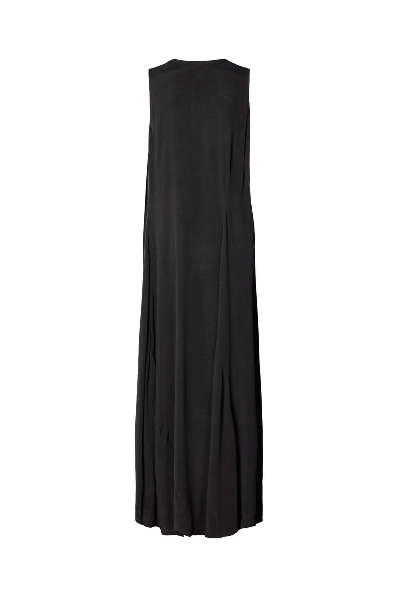 Chili - Sandwashed long placket dress I Black    4 - Rabens Saloner - DK