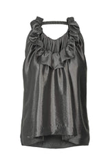 Hali - Hammered metal halter top I Gun metal    4 - Rabens Saloner - DK