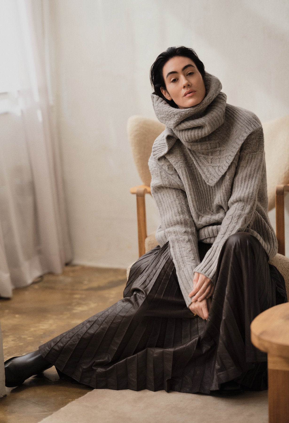 Simonia - Pleats skirt I French toast 10 - Rabens Saloner - DK