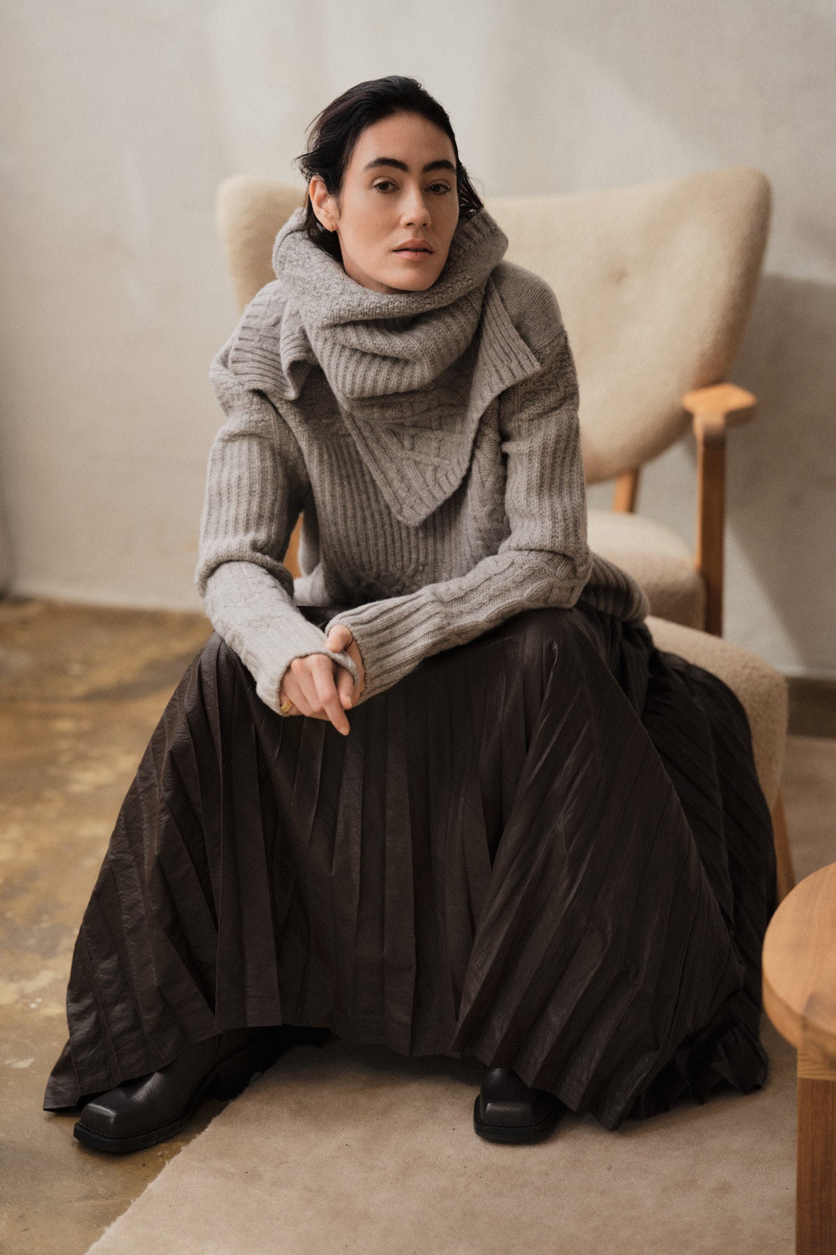 Simonia - Pleats skirt I French toast 12 - Rabens Saloner - DK