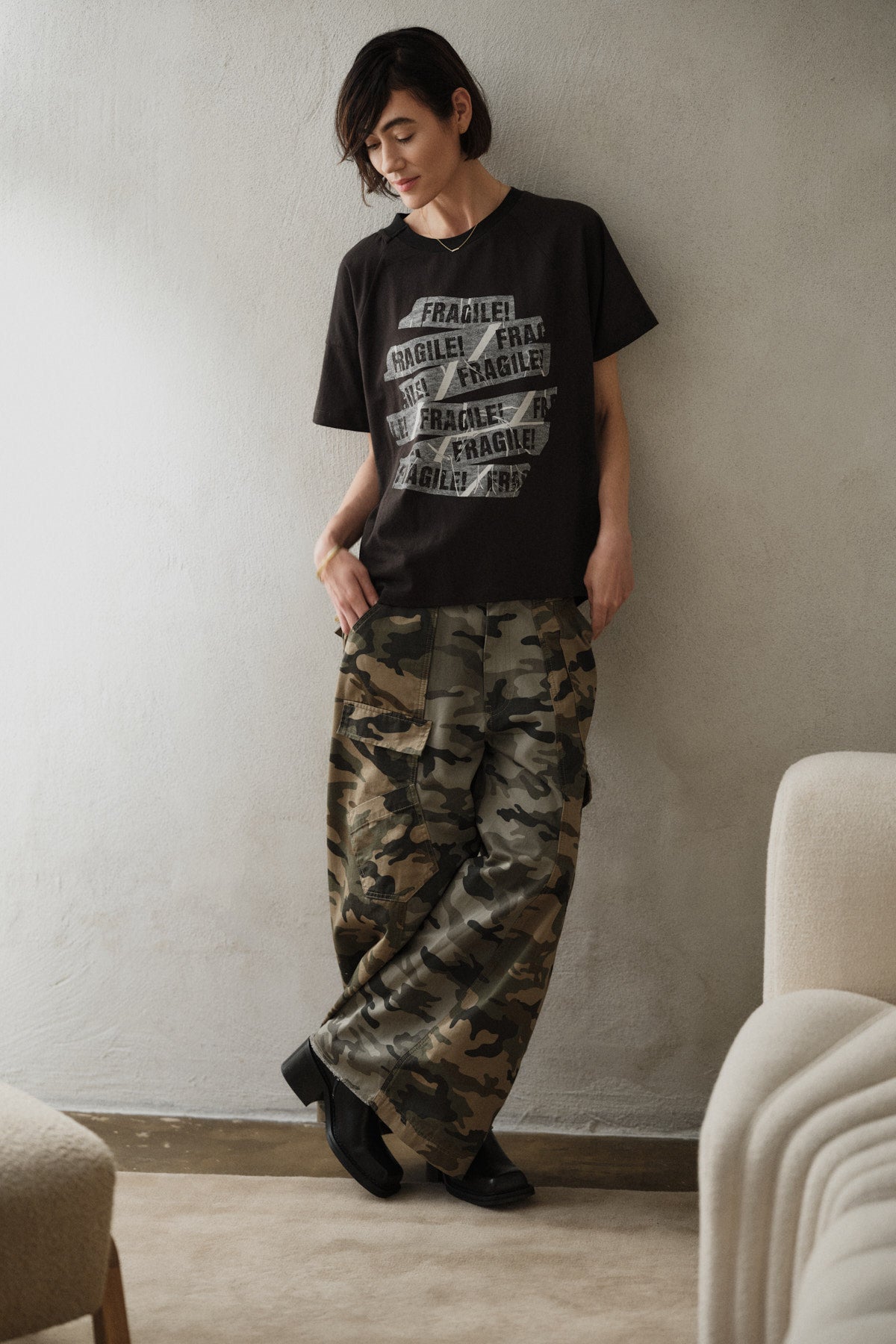 Niva - Camo patchwork pants I Camo combo 7 - Rabens Saloner - DK