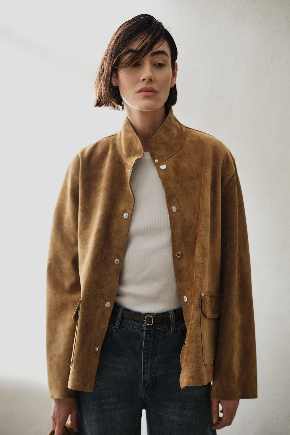 Thelma - Heavy suede jacket I Whiskey 10 - Rabens Saloner - DK
