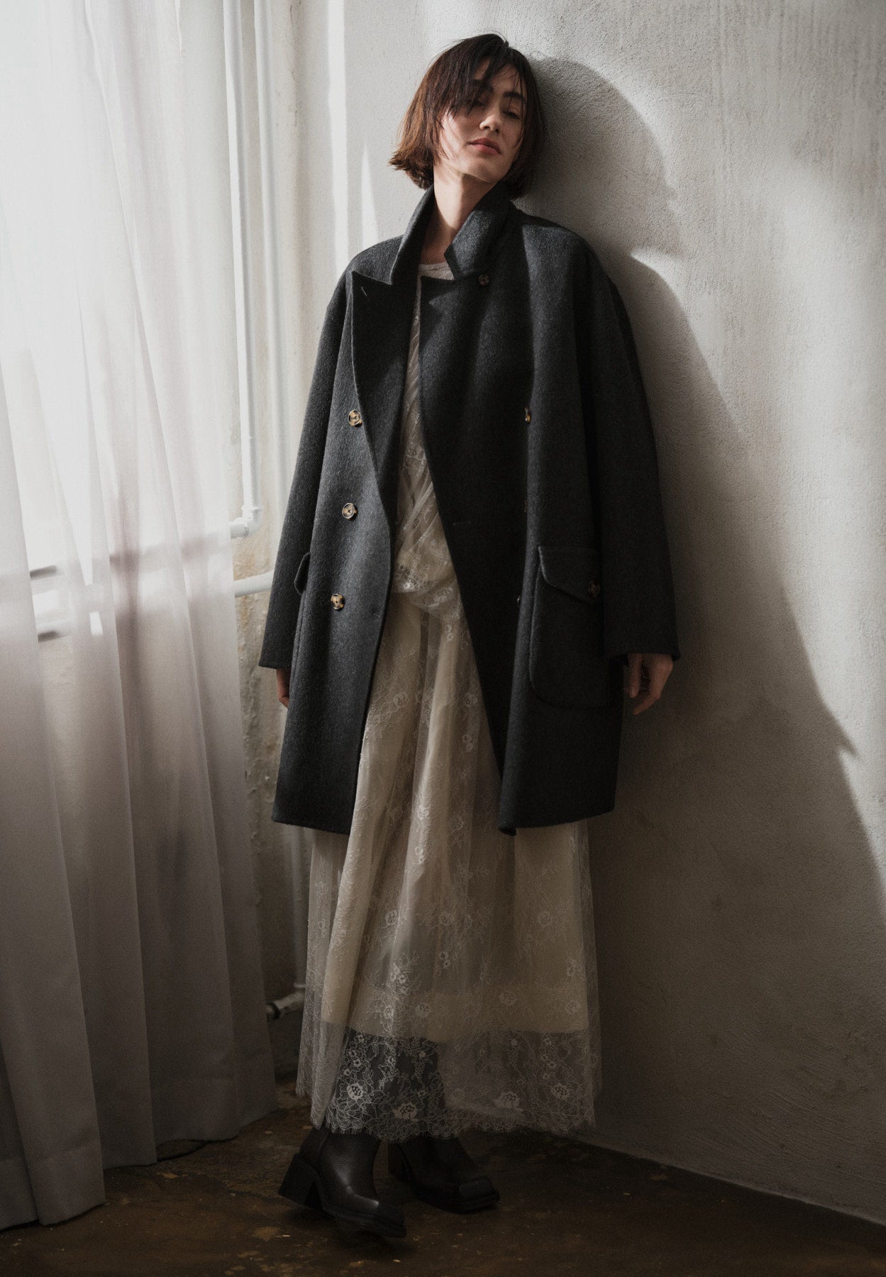 Monette - Laced multi layer skirt I Off white 8 - Rabens Saloner - DK