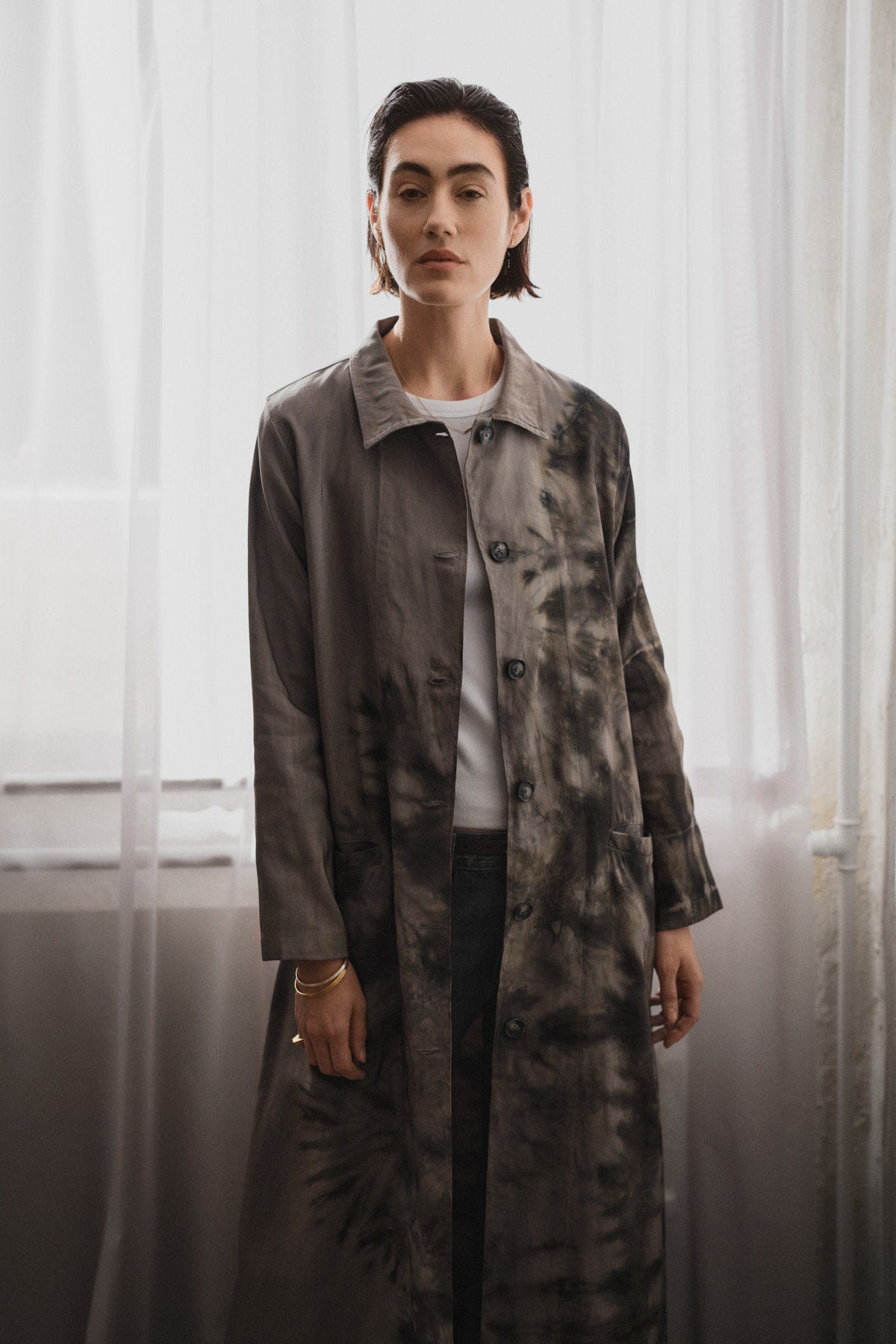 Celine - Lava long coat I Grey green combo 9 - Rabens Saloner - DK