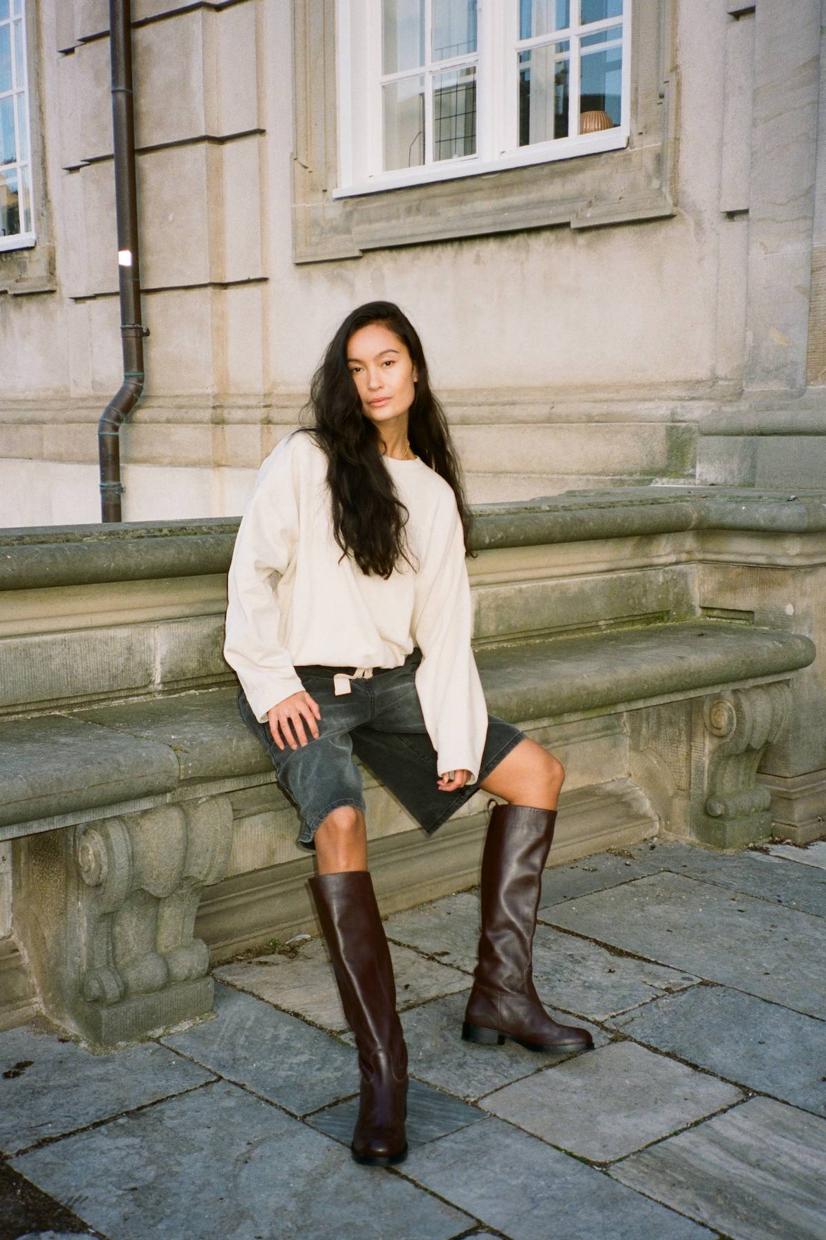 Marit - Leather riding boot I Dark Chocolate 2 - Rabens Saloner - DK