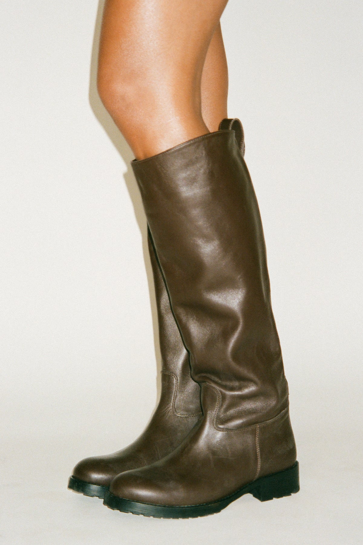 Marit - Leather riding boot I Dark Chocolate Dark Chocolate 36 1 - Rabens Saloner - DK