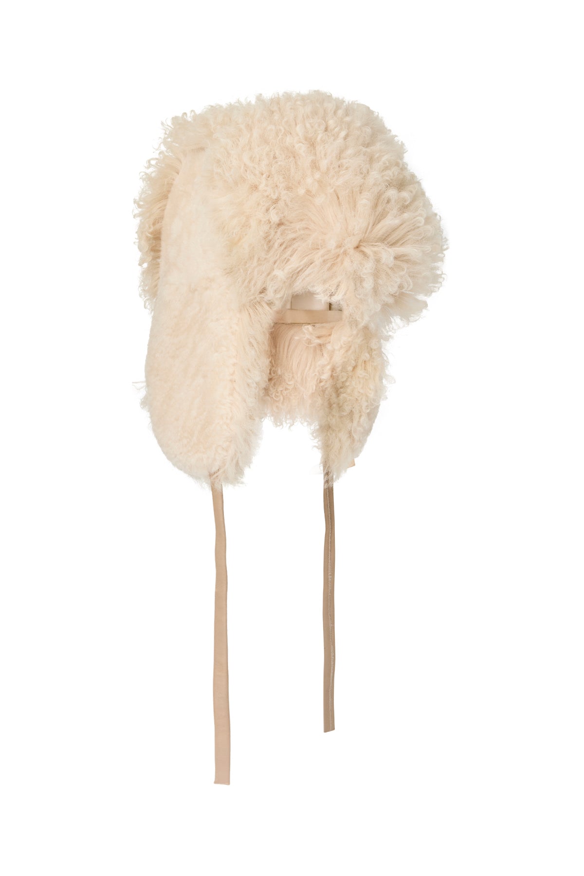 Lune - Duo shearling hat I Chalk Chalk O/S 1 - Rabens Saloner - DK