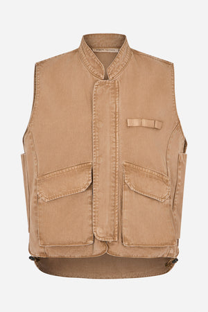 Beena - Canvas vest I Washed tobacco Washed tobacco XS/S 5 - Rabens Saloner - DK