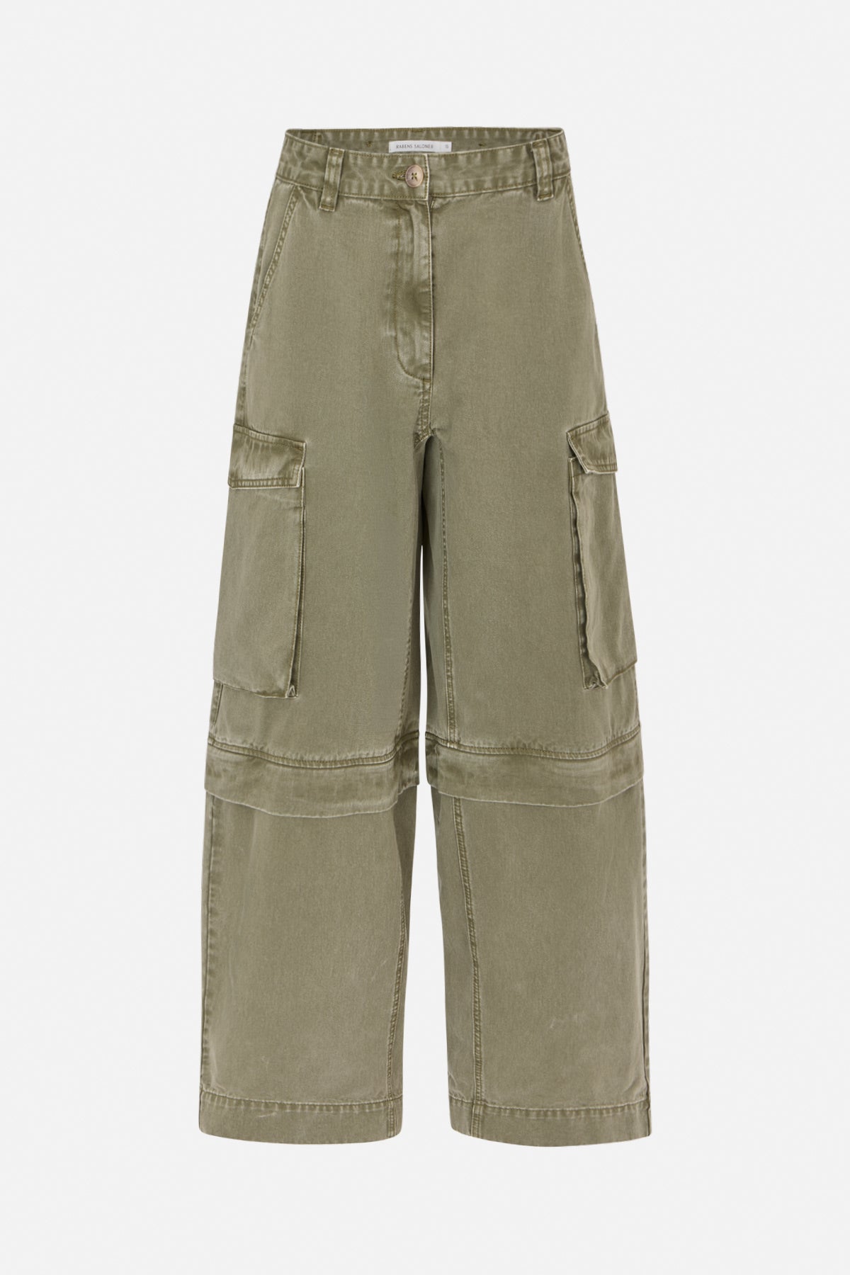 Frema - Canvas cargo pants I Washed sage Washed sage XS 5 - Rabens Saloner - DK