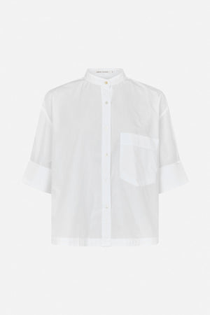 Seval - Poplin boxy shirt I White White XS 4 - Rabens Saloner - DK
