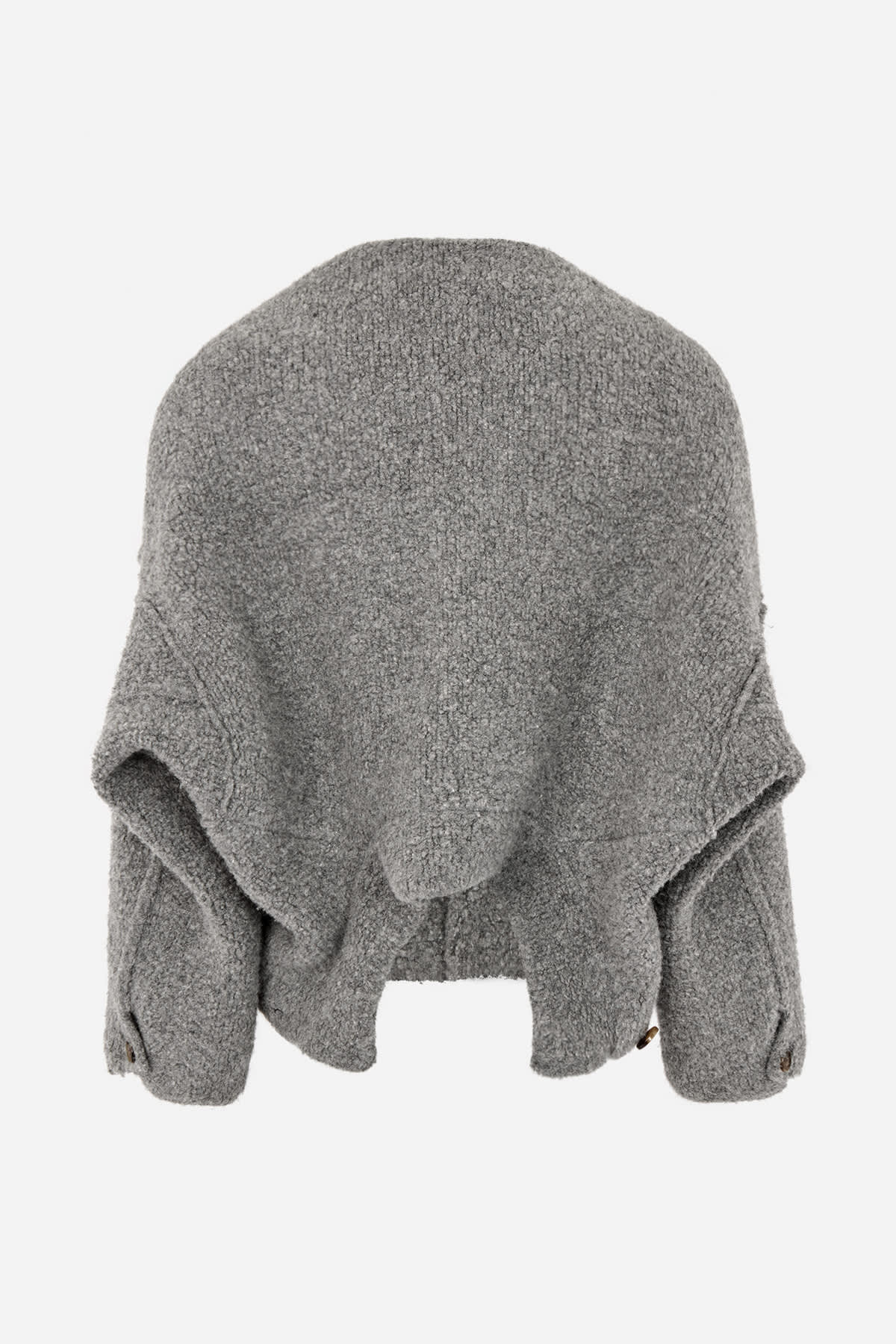 Emel - Sheep knit reverse jacket I Grey melange 6 - Rabens Saloner - DK