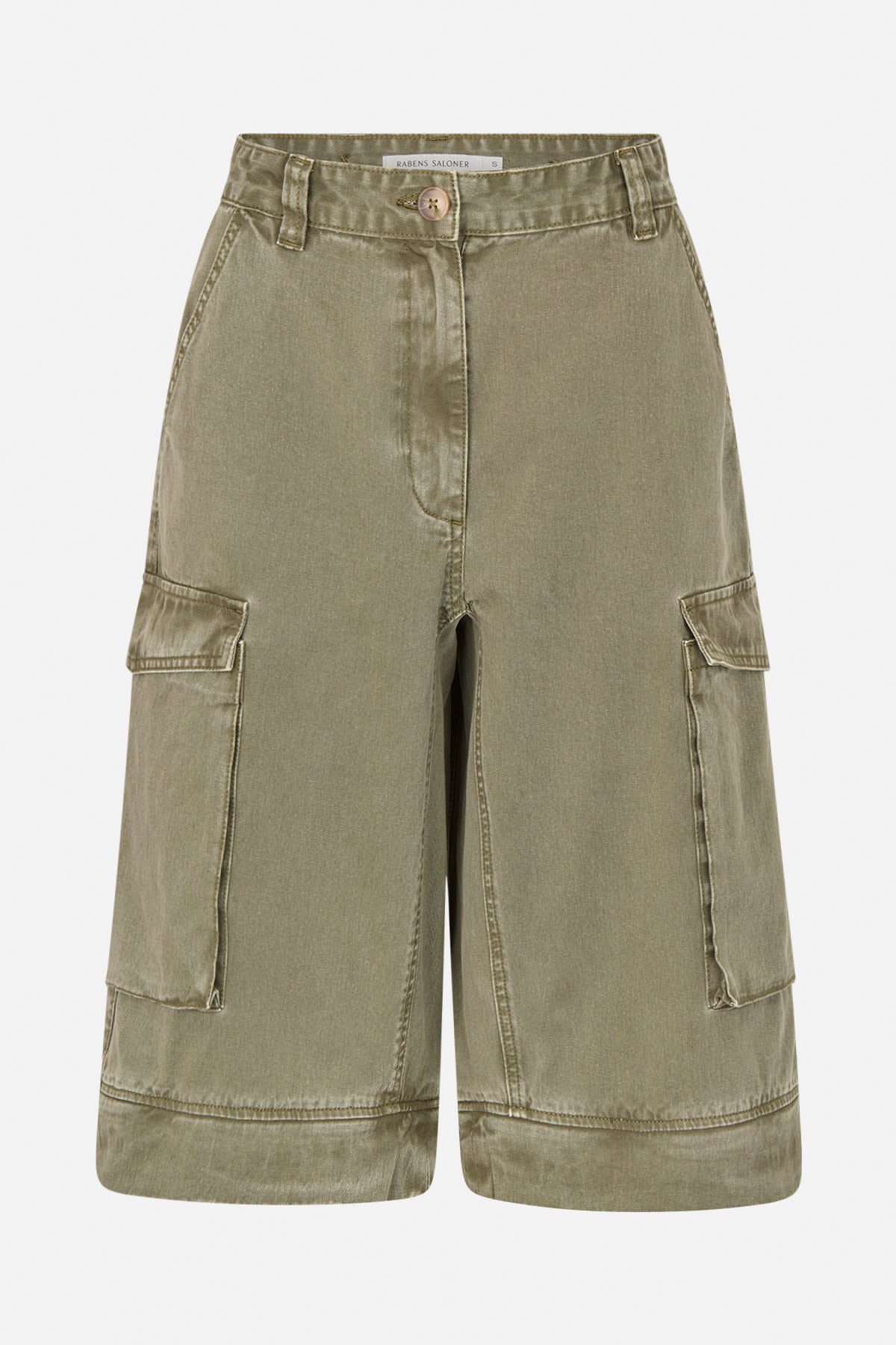 Frema - Canvas cargo pants I Washed sage 7 - Rabens Saloner - DK