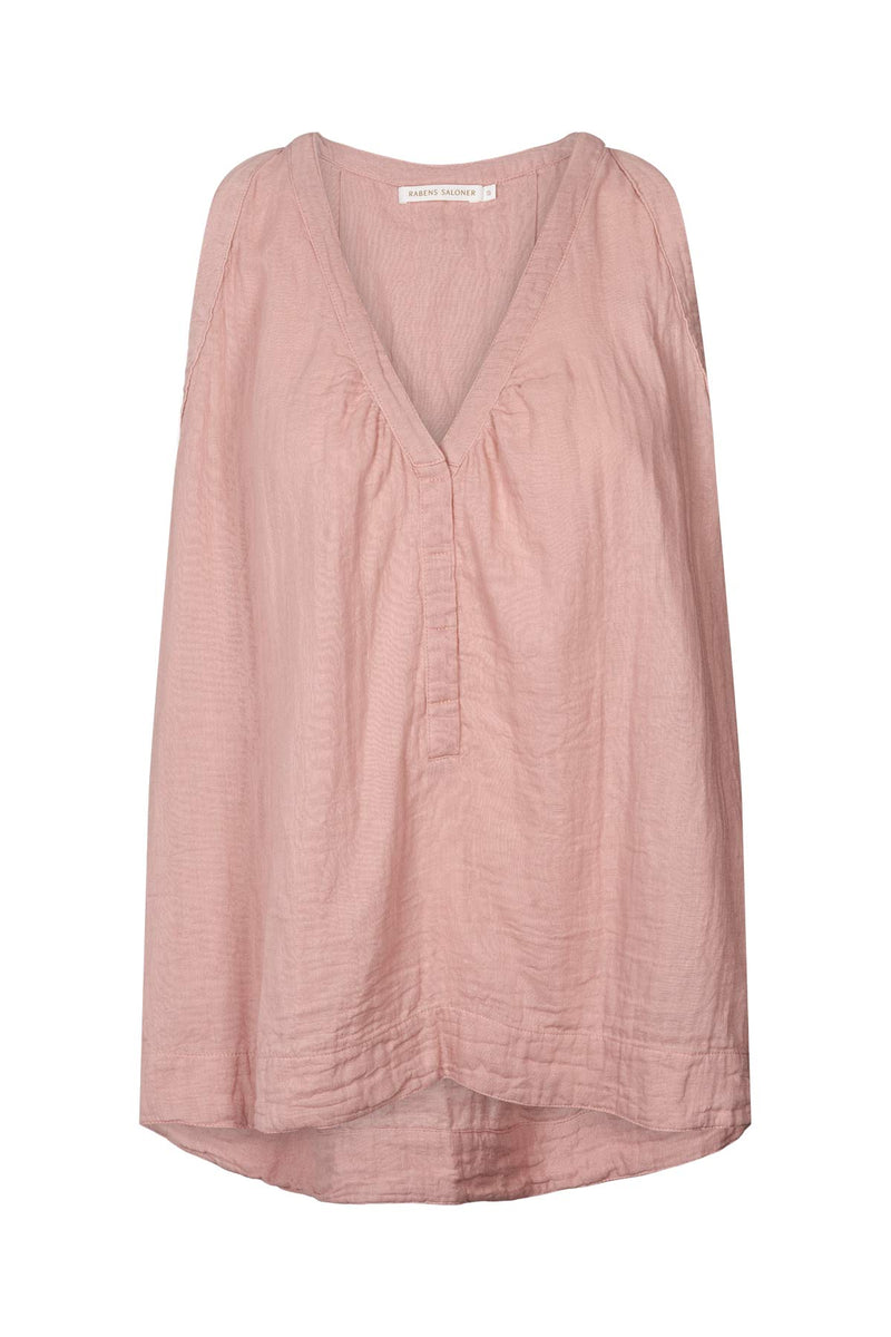 Ljuba - Cotton double tank top I Nude rose Nude rose XS  3 - Rabens Saloner - DK