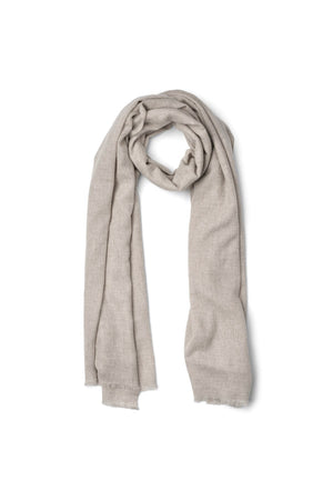 Wool cash scarf - Caroliva I Light grey melange Light grey melange O/S 1 - Rabens Saloner - DK