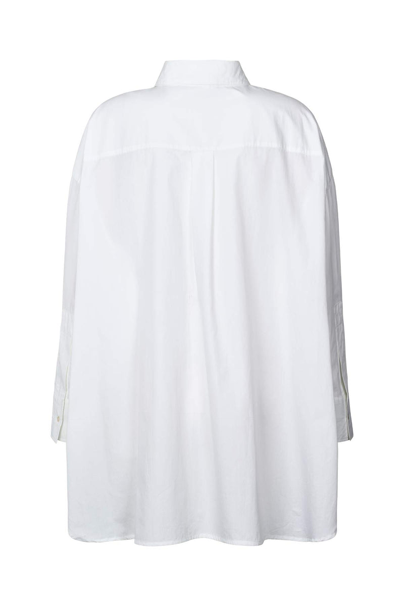 Noah - Poplin oversized shirt I White 2 - Rabens Saloner - DK