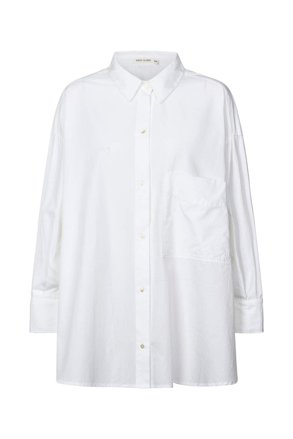 Noah - Poplin oversized shirt I White White XS/S 1 - Rabens Saloner - DK