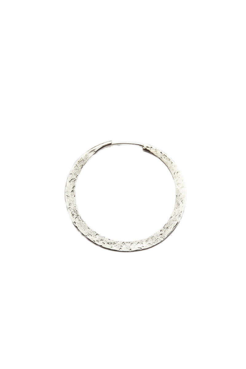 Nafsu - Silver hammered hoops S I Silver Silver 4 - Rabens Saloner - DK