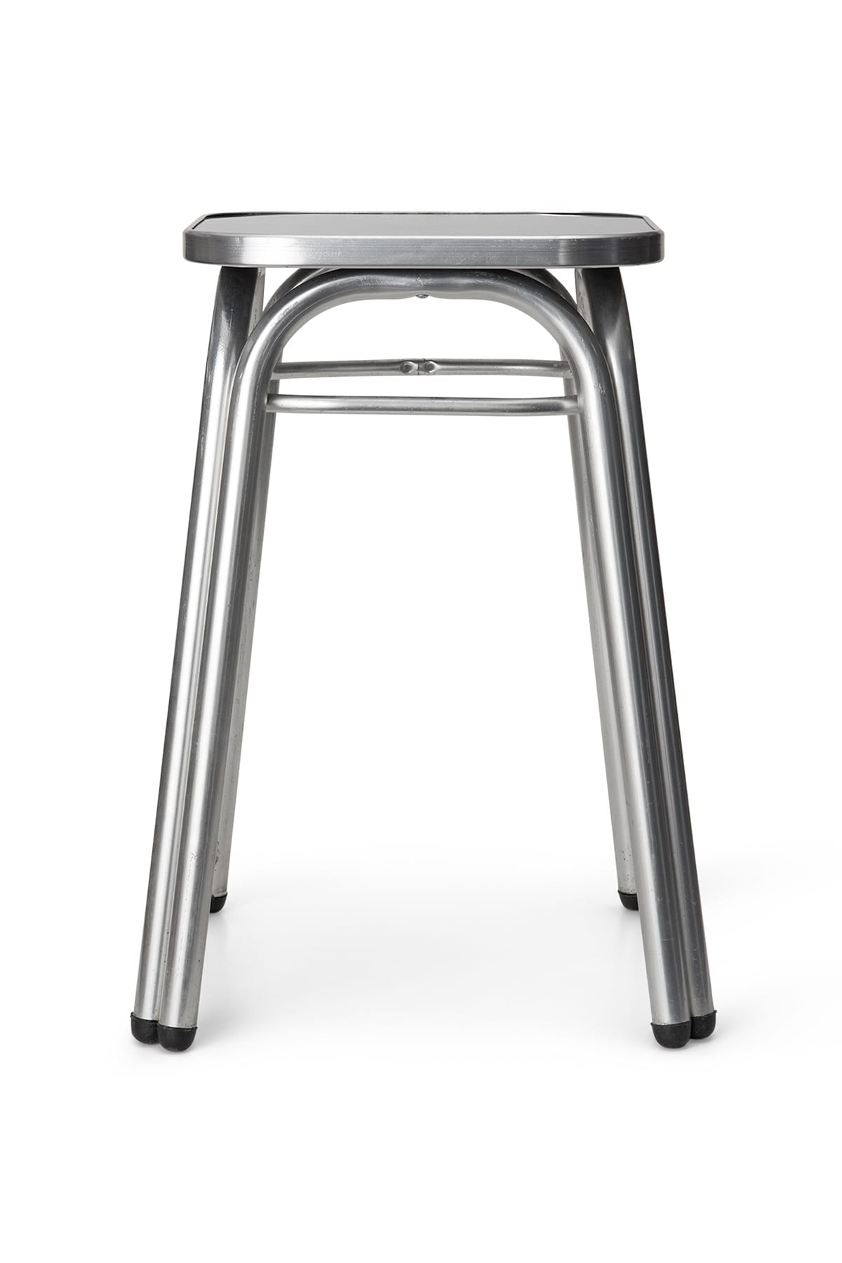 Aluminium Stool with Mirror Seat I Set of 2 - Rabens Apartment I Silver 9 - Rabens Saloner - DK
