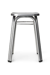 Aluminium Stool with Mirror Seat I Set of 2 - Rabens Apartment I Silver 9 - Rabens Saloner - DK
