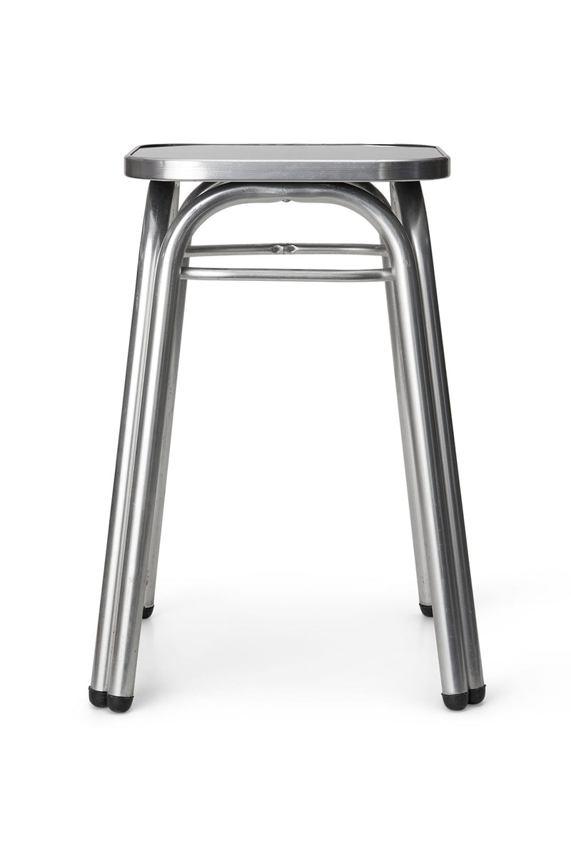 Aluminium Stool with Mirror Seat I Set of 2 - Rabens Apartment I Silver 9 - Rabens Saloner - DK