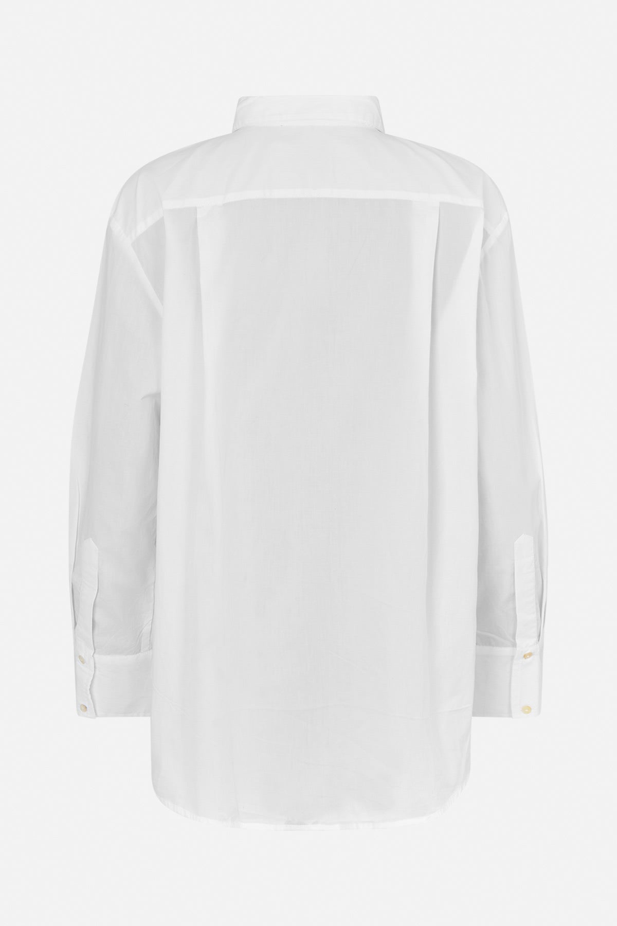 Dim - Poplin front frill shirt I White 5 - Rabens Saloner - DK