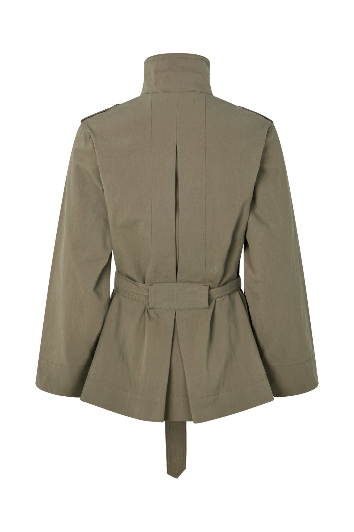 Nadira - Utility cropped trench jacket I Asphalt 6 - Rabens Saloner - DK