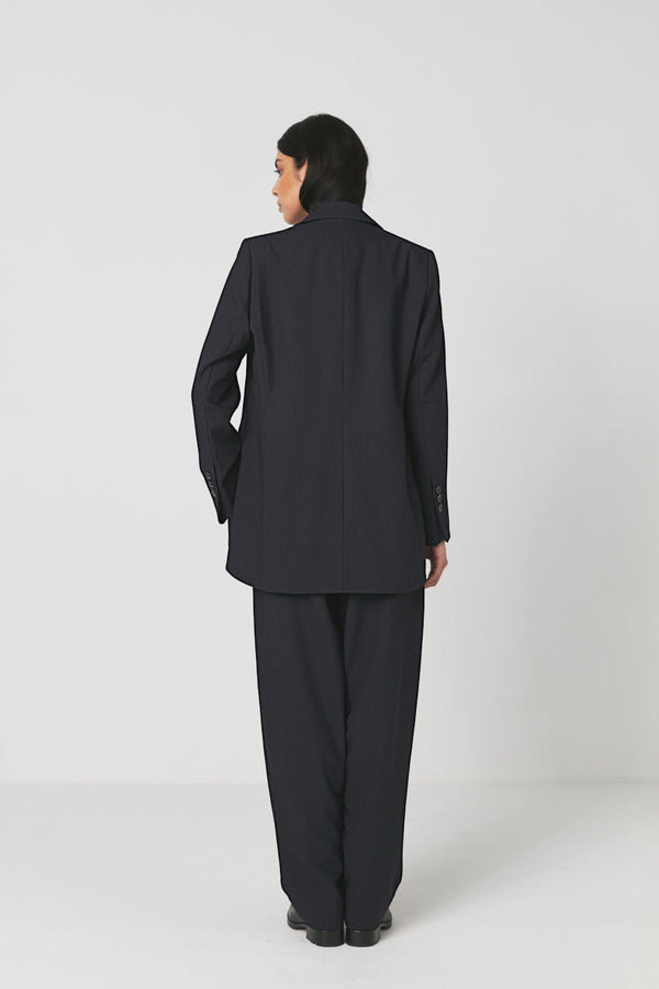 Carly - Impeccable pant I Navy pinnstripe    2 - Rabens Saloner - DK