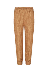 Francine - Trellis jacquard casual pants I Hazelnut Hazelnut XS  1 - Rabens Saloner - DK