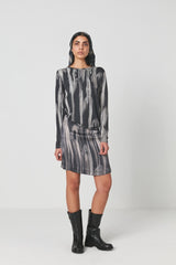 Azalea - Mottled short skirt I Grey combo    2 - Rabens Saloner - DK