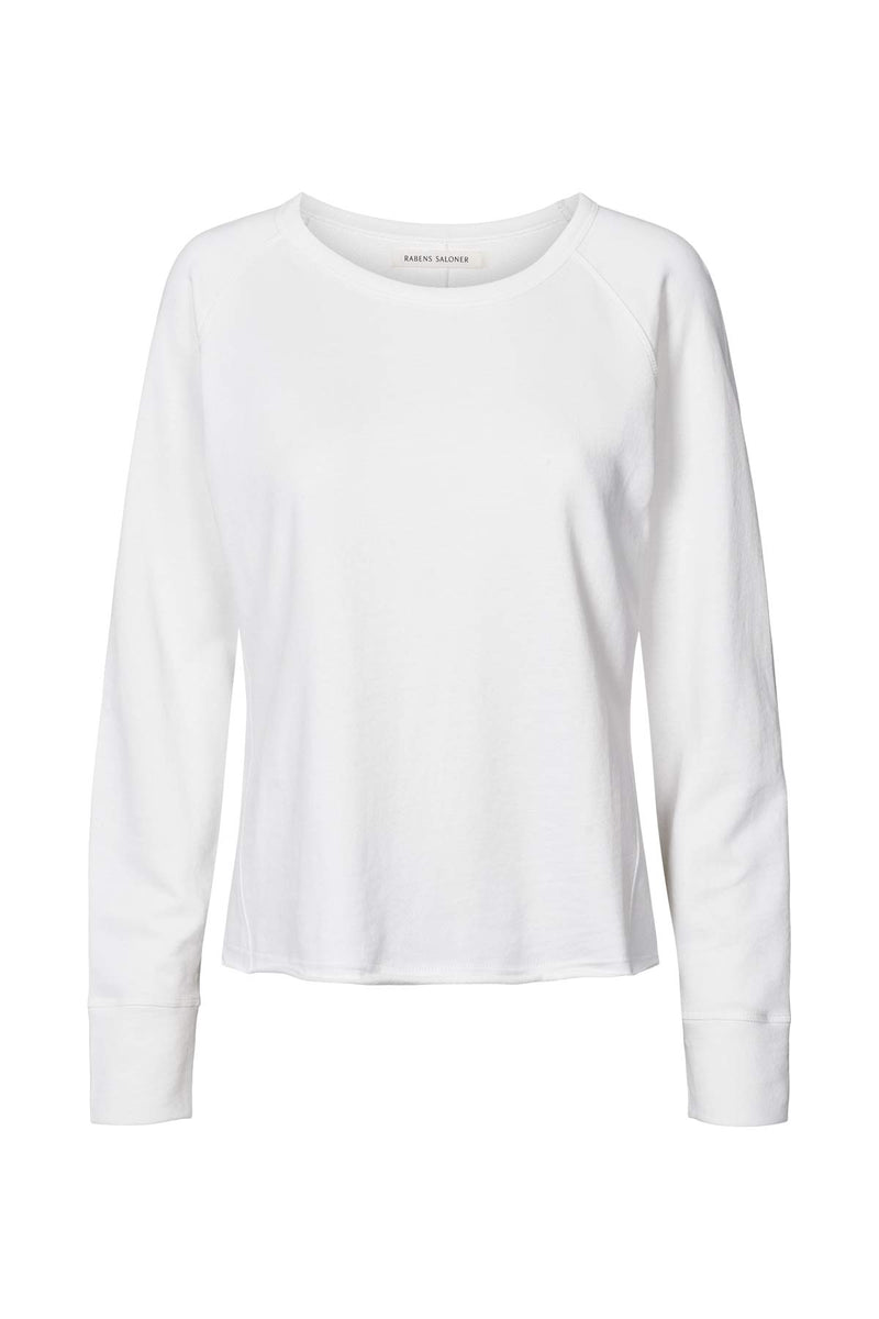 Nemi - Light stretch long sleeve top I White 3 - Rabens Saloner - DK