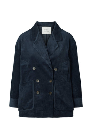 Carmeline - Corduroy jacket I Dark navy Dark navy XS  1 - Rabens Saloner - DK