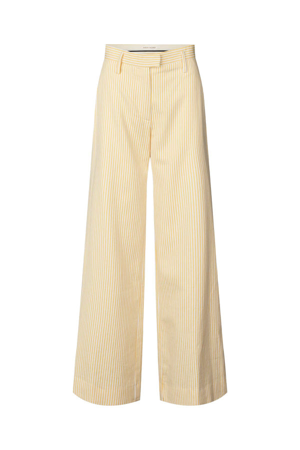 Julla - Easy tailoring pant I Yellow stripe Yellow stripe XXS  1 - Rabens Saloner - DK