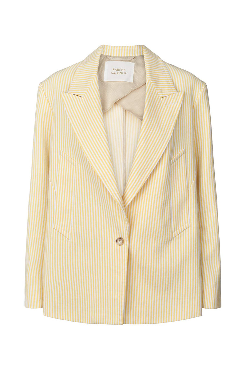 Loza - Easy tailoring jacket I Yellow stripe