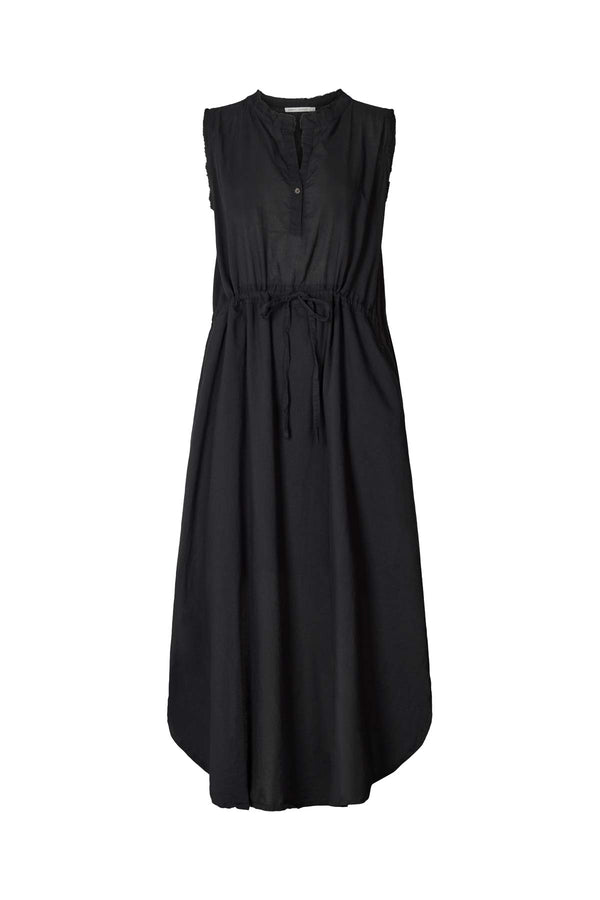 Vilde - Cotton drawstring dress I Black