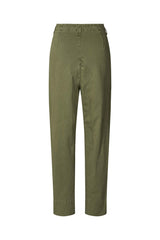 Raina - Canvas light pleat pant I Army    2 - Rabens Saloner - DK